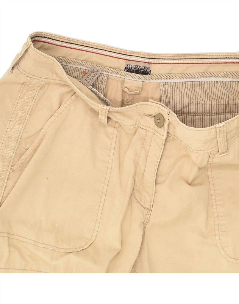 NAPAPIJRI Womens Slim Cargo Trousers UK 12 Medium W30 L30  Beige | Vintage Napapijri | Thrift | Second-Hand Napapijri | Used Clothing | Messina Hembry 