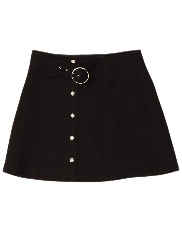 Zara Womens Mini Skirt Small W26 Black Polyester