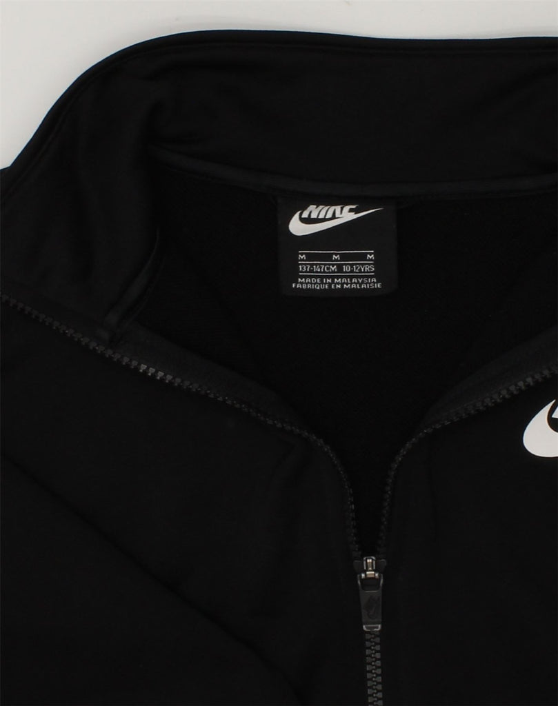 NIKE Boys Tracksuit Top Jacket 10-11 Years Medium Black Polyester | Vintage Nike | Thrift | Second-Hand Nike | Used Clothing | Messina Hembry 