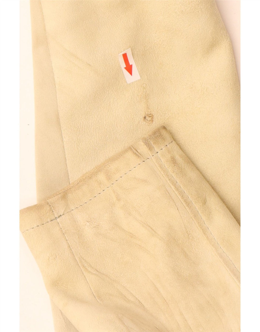 Vintage Womens Suede Jacket UK 12 Medium Beige Leather