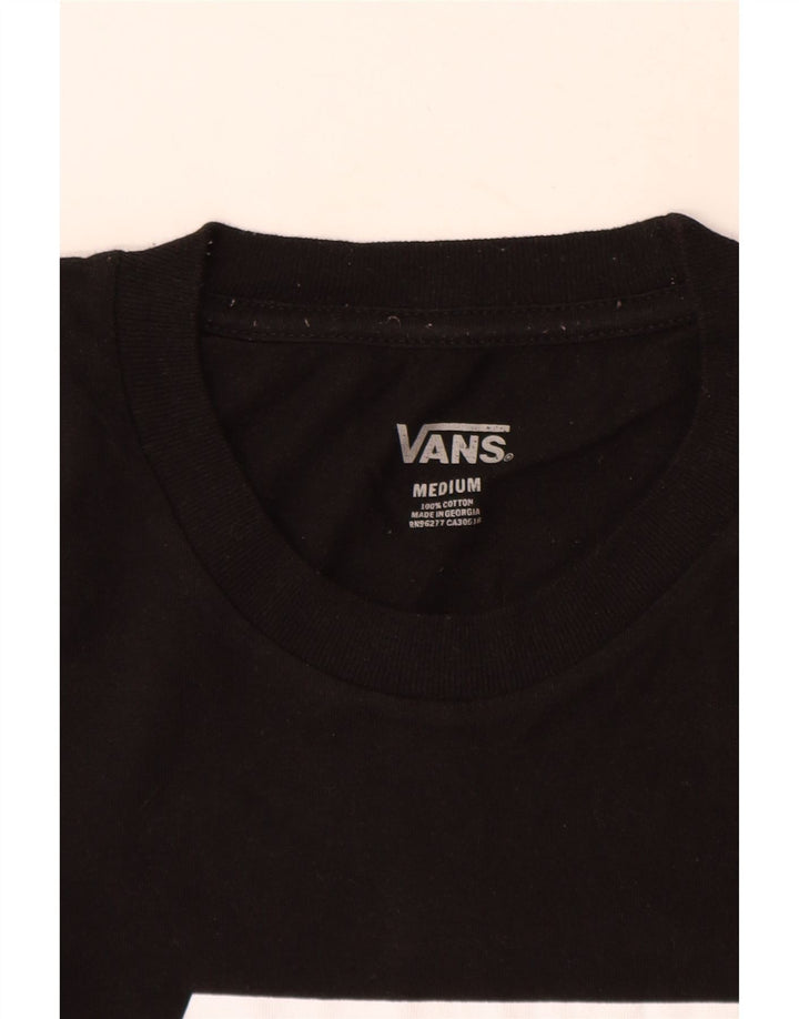 Vans Mens Graphic T-Shirt Top Medium Black Cotton