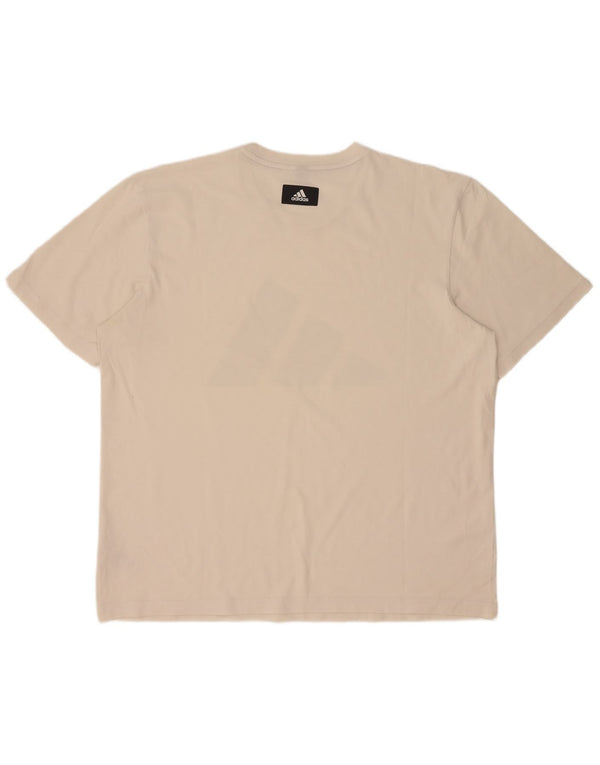 Adidas Mens Graphic T-Shirt Top XL White Cotton