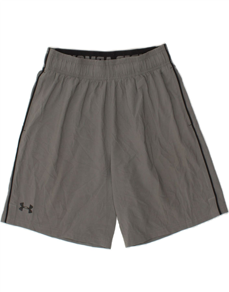 UNDER ARMOUR Mens Graphic Sport Shorts Medium Grey | Vintage Under Armour | Thrift | Second-Hand Under Armour | Used Clothing | Messina Hembry 