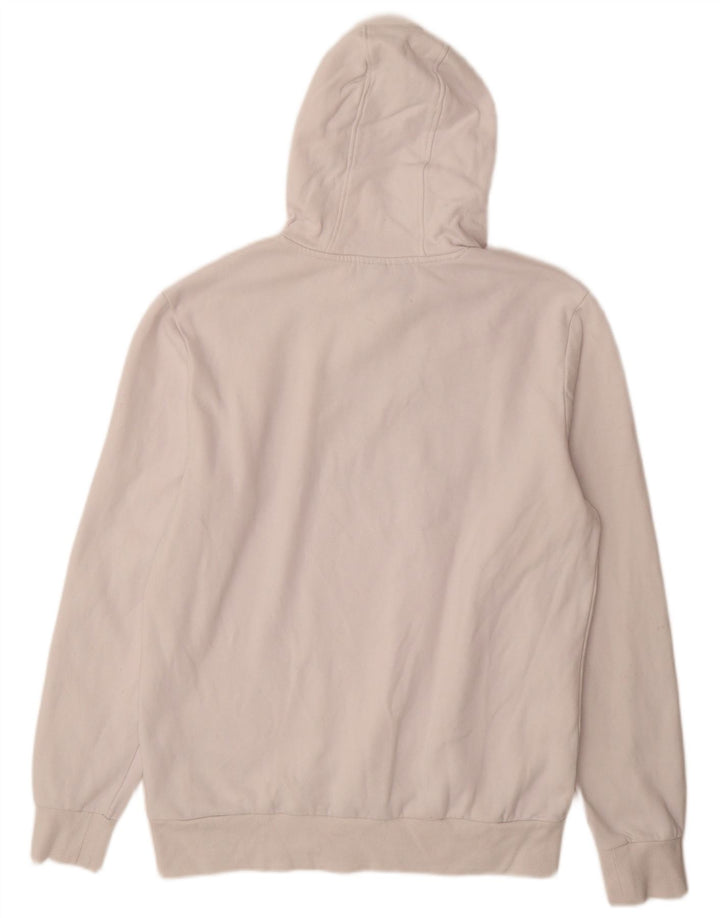 KAPPA Mens Graphic Hoodie Jumper Large White Cotton
