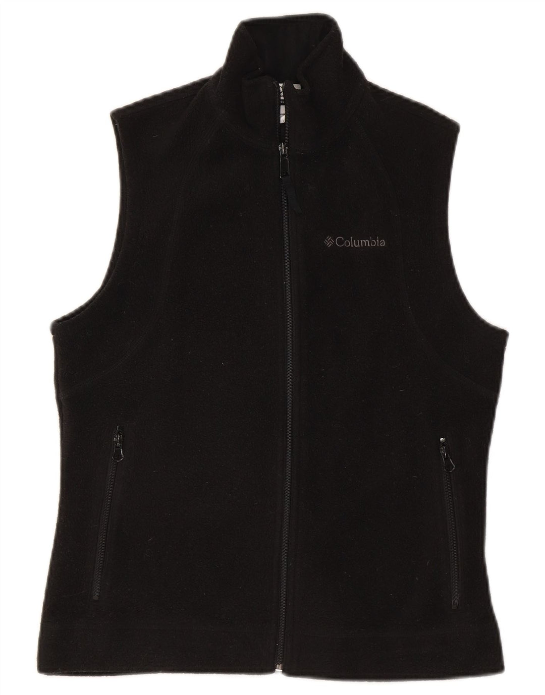 COLUMBIA Womens Fleece Gilet UK 10 Small Black Polyester