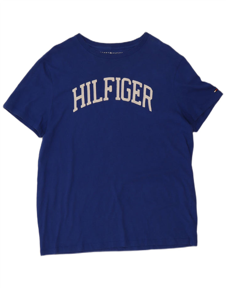 Tommy Hilfiger Mens Regular Graphic T-Shirt Top Small Blue Cotton