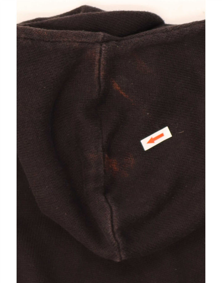 Jack & Jones Mens Hooded Jumper Sweater Large Black Cotton
