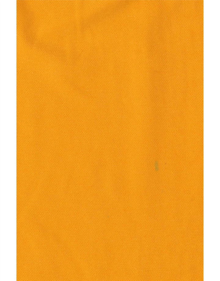 Asics Mens Polo Shirt Medium Yellow Cotton