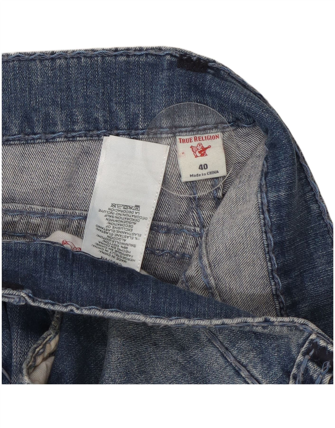 True Religion Mens Slim Jeans W40 L31 Blue Cotton