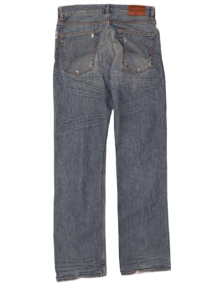 Tommy Hilfiger Mens Distressed Straight Straight Jeans W32 L35 Blue