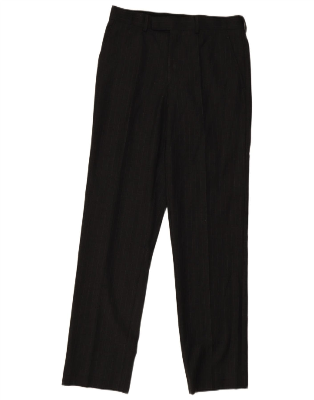 French Connection Mens Straight Suit Trousers W30 L33 Grey Striped Wool