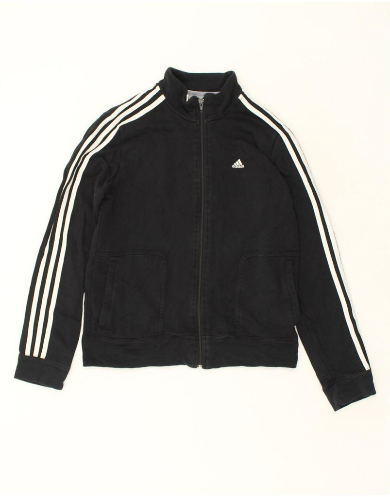 ADIDAS Boys Tracksuit Top Jacket 15-16 Years Black Cotton | Vintage Adidas | Thrift | Second-Hand Adidas | Used Clothing | Messina Hembry 