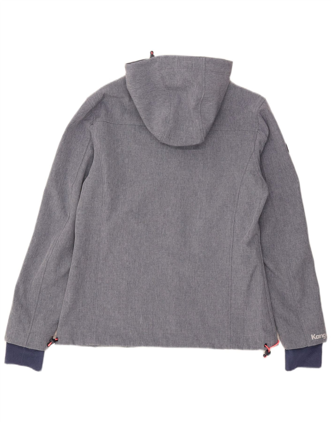 KANGAROOS Womens Hooded Windbreaker Jacket UK 14 Medium  Blue Polyester