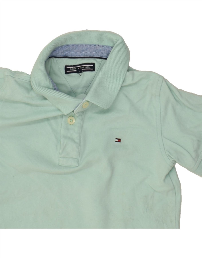 TOMMY HILFIGER Girls Polo Shirt 6-7 Years Green Cotton | Vintage Tommy Hilfiger | Thrift | Second-Hand Tommy Hilfiger | Used Clothing | Messina Hembry 