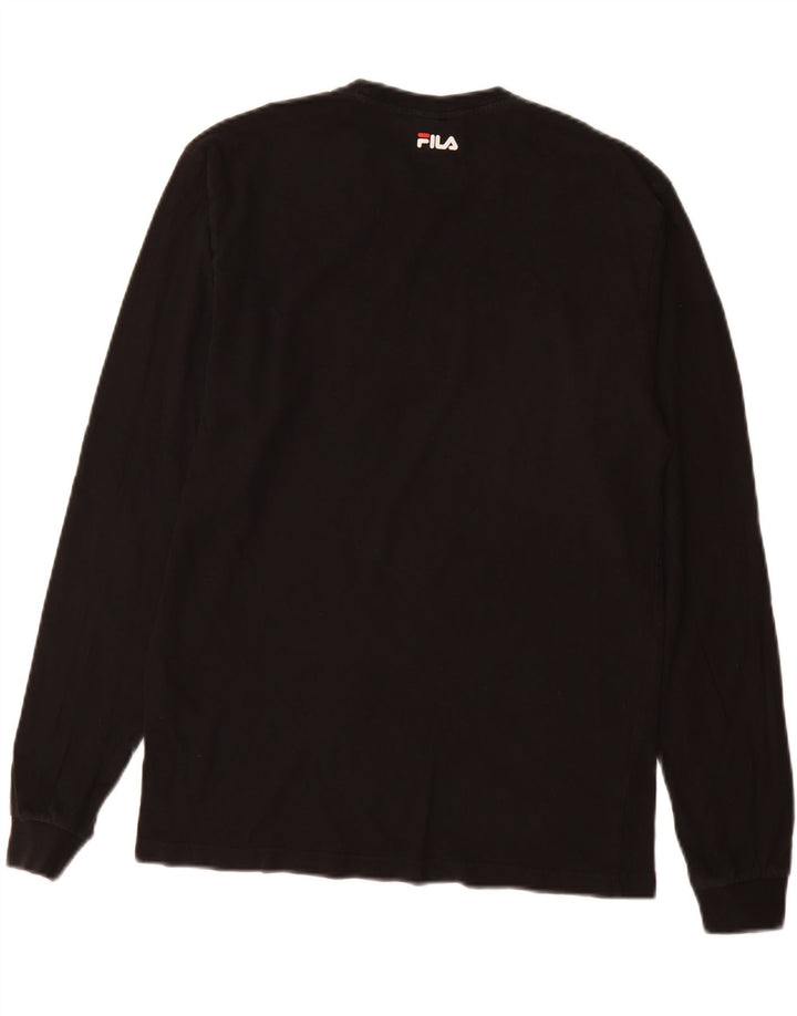 Fila Mens Graphic Top Long Sleeve XS Black Cotton