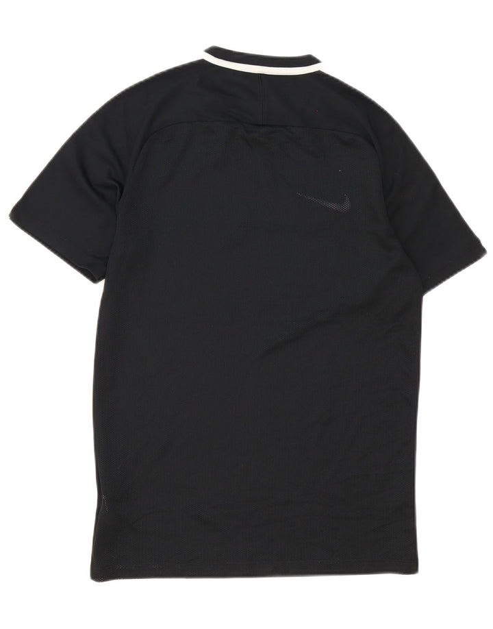 Nike Mens Dri Fit Polo Shirt Small Black Colourblock Polyester