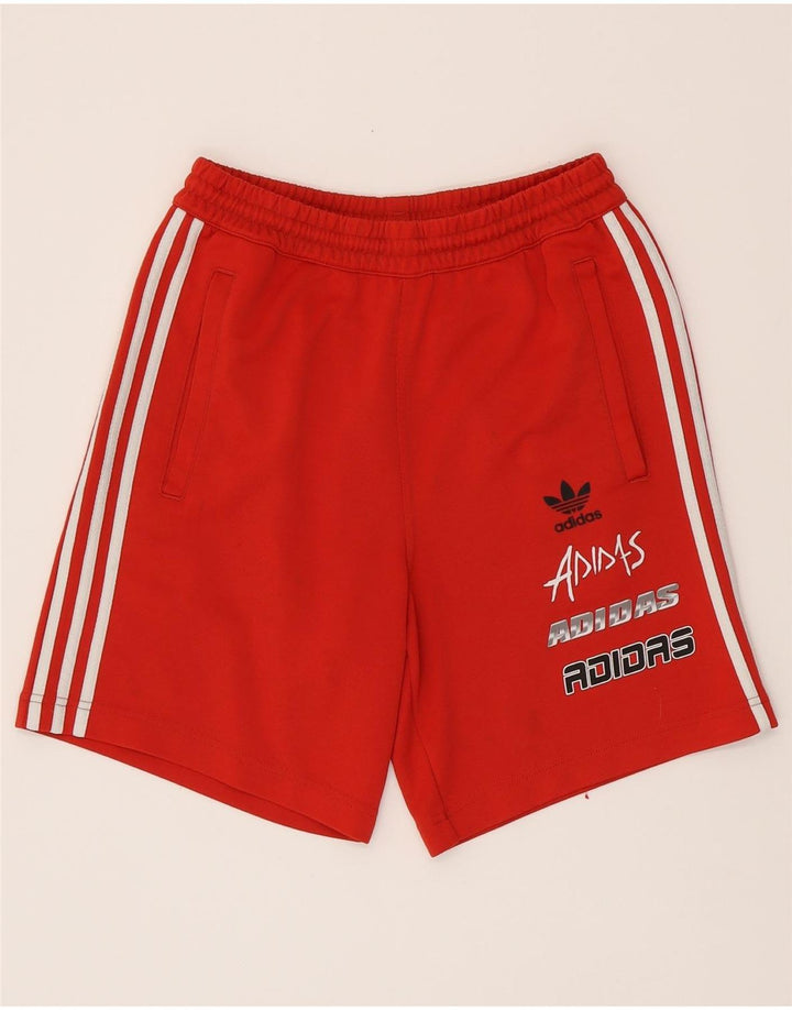 ADIDAS Mens Graphic Sport Shorts Small Red Polyester