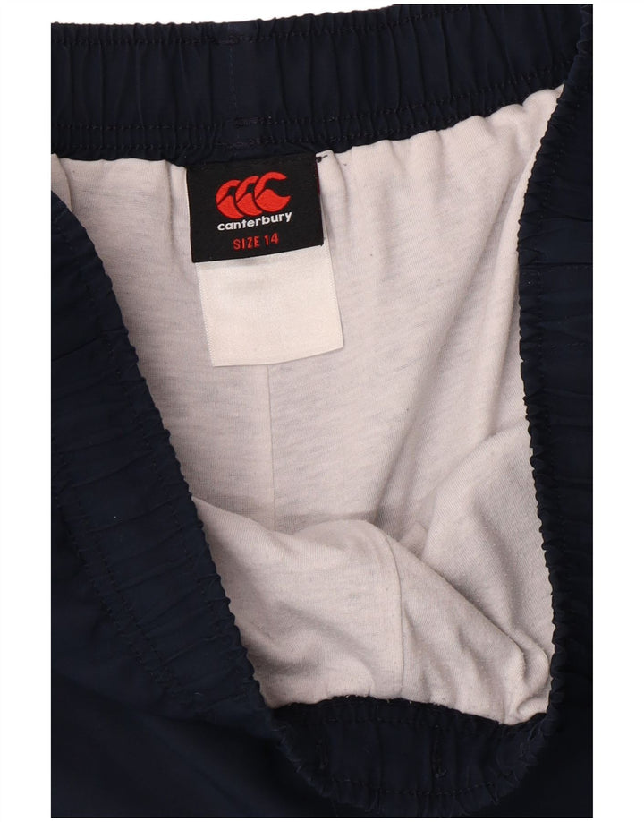 CANTERBURY Boys Tracksuit Trousers 13-14 Years  Navy Blue Polyester