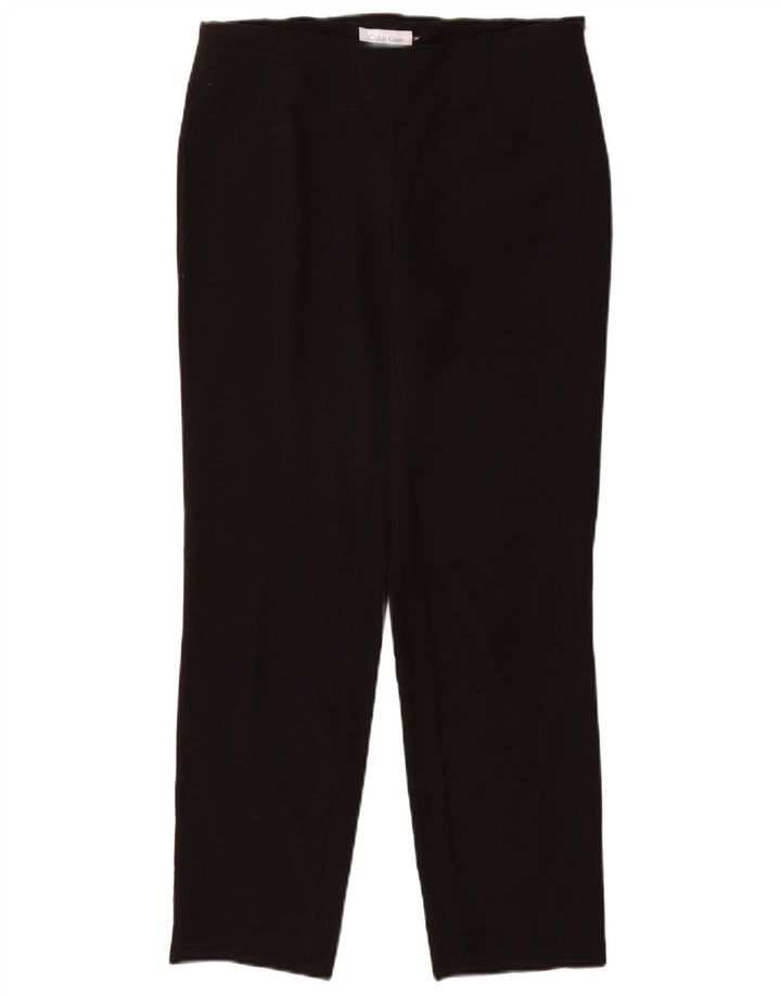 Calvin Klein Womens Slim Suit Trousers W28 L27 Black Polyester