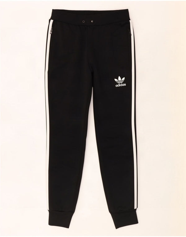 Adidas Womens Tracksuit Trousers Joggers UK 8 Small Black Polyester