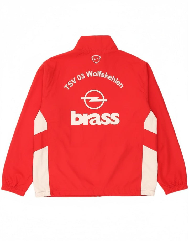 Nike Mens Graphic Tracksuit Top Jacket Large Red Colourblock Polyester