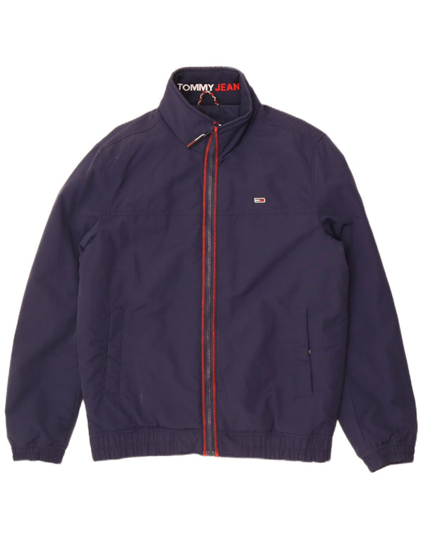 Tommy Hilfiger Mens Padded Bomber Jacket UK 38 Medium Navy Blue Polyamide