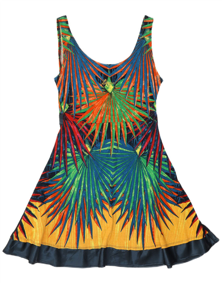 DESIGUAL Womens Sleeveless A-Line Dress UK 14 Large Multicoloured Floral