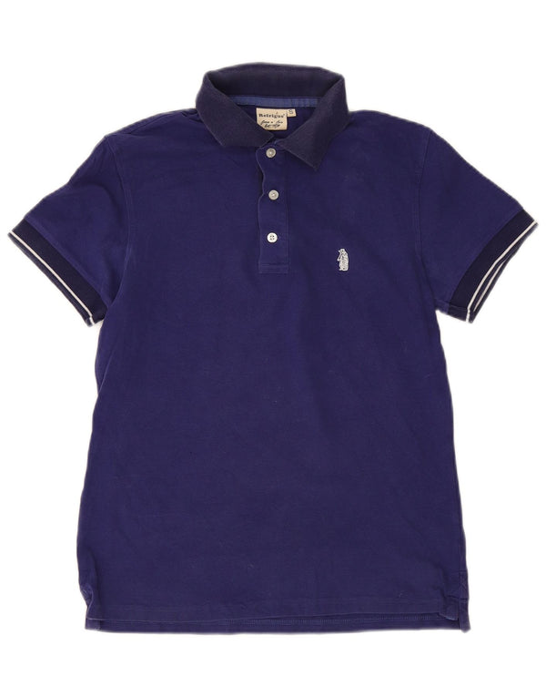 Refrigue Mens Polo Shirt Small Blue Cotton