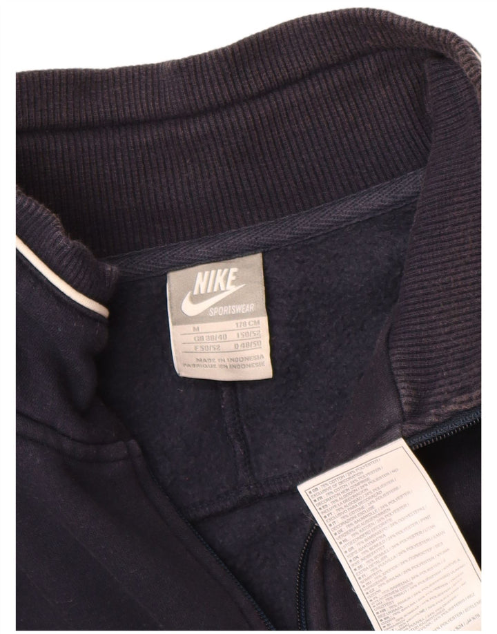 Nike Mens Tracksuit Top Jacket UK 38/40 Medium Navy Blue Cotton