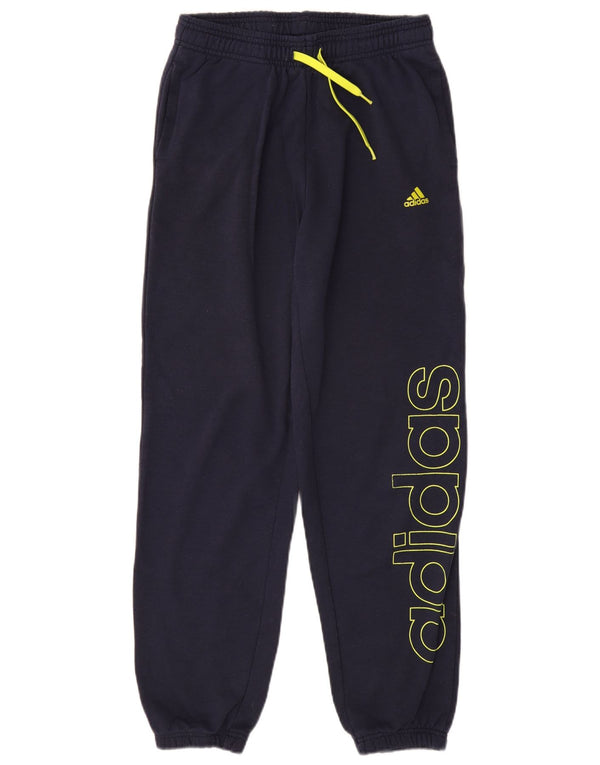 ADIDAS Boys Graphic Tracksuit Trousers Joggers 13-14 Years  Navy Blue