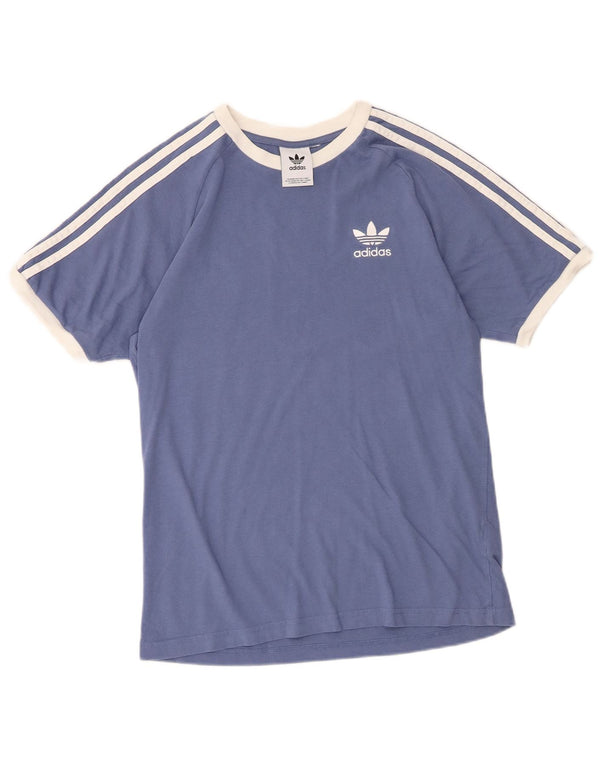 Adidas Mens Graphic T-Shirt Top Small Blue Cotton