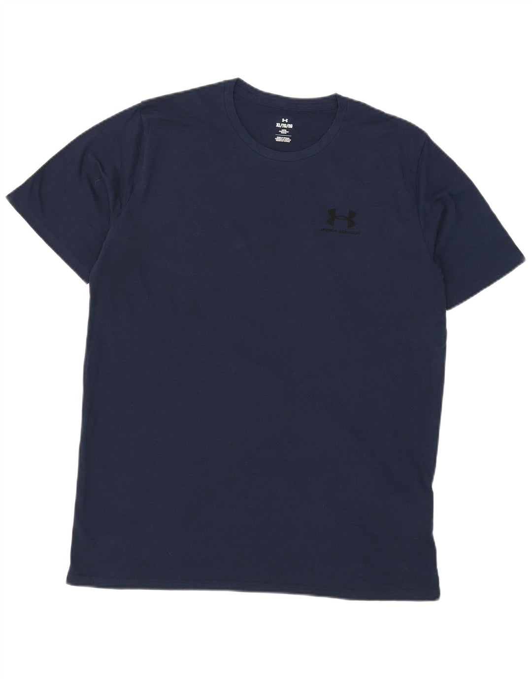 Under Armour Mens T-Shirt Top XL Navy Blue Cotton