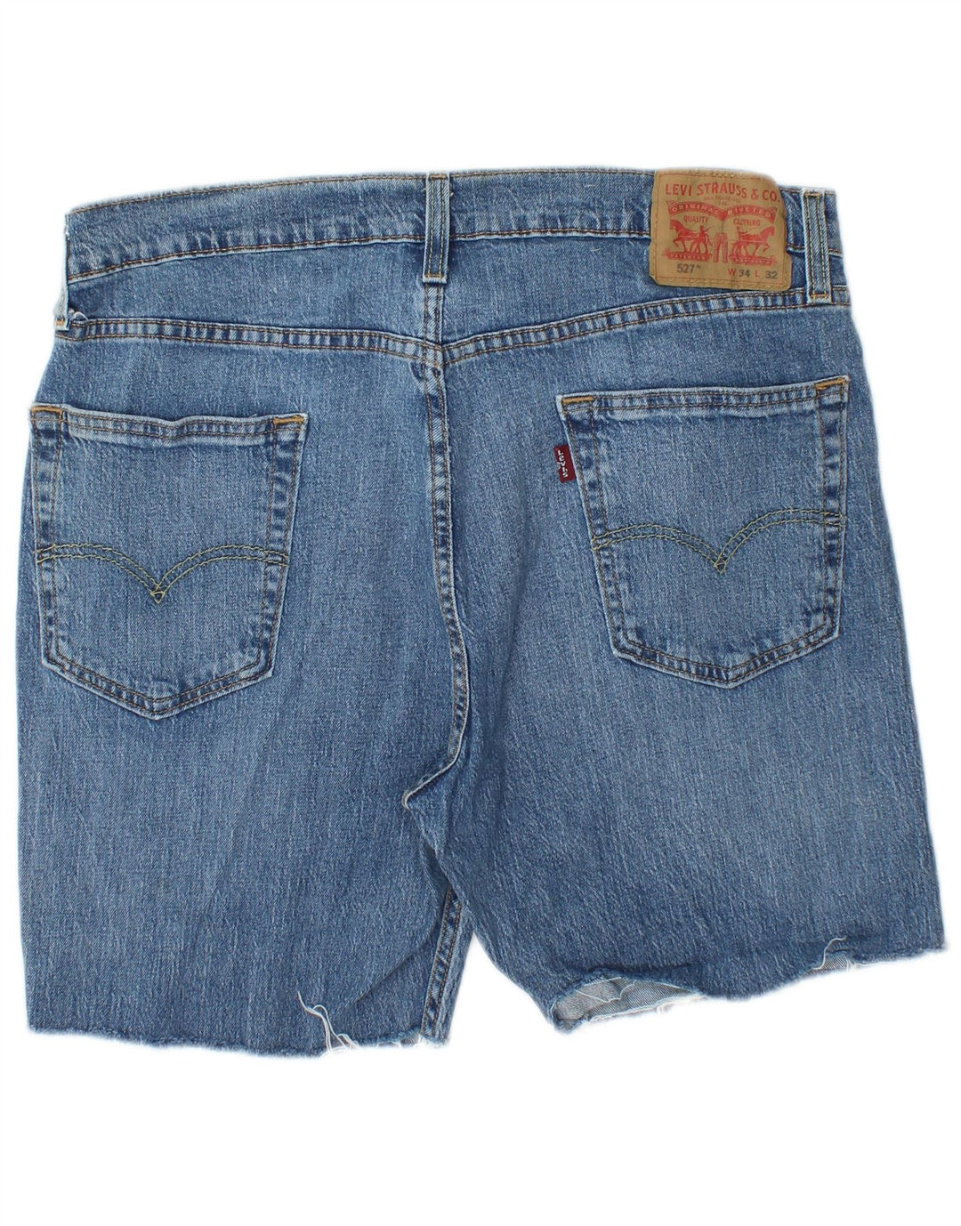 LEVI'S Mens 527 Denim Shorts W34 Large Blue Cotton