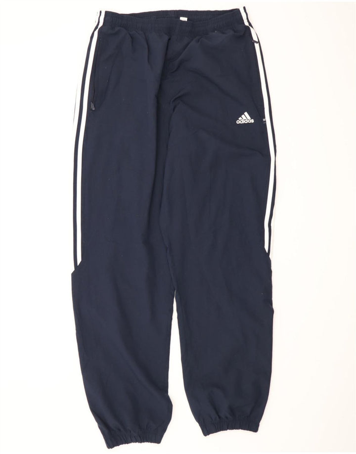 Adidas Mens Tracksuit Trousers Joggers Large  Navy Blue Polyester