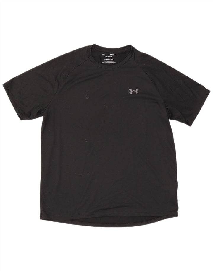 Under Armour Mens T-Shirt Top Large Black Polyester
