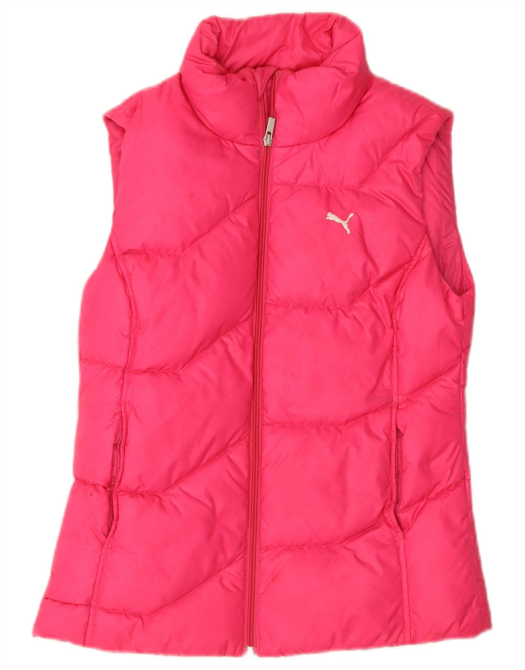 Puma Womens Padded Gilet UK 10 Small Pink Nylon