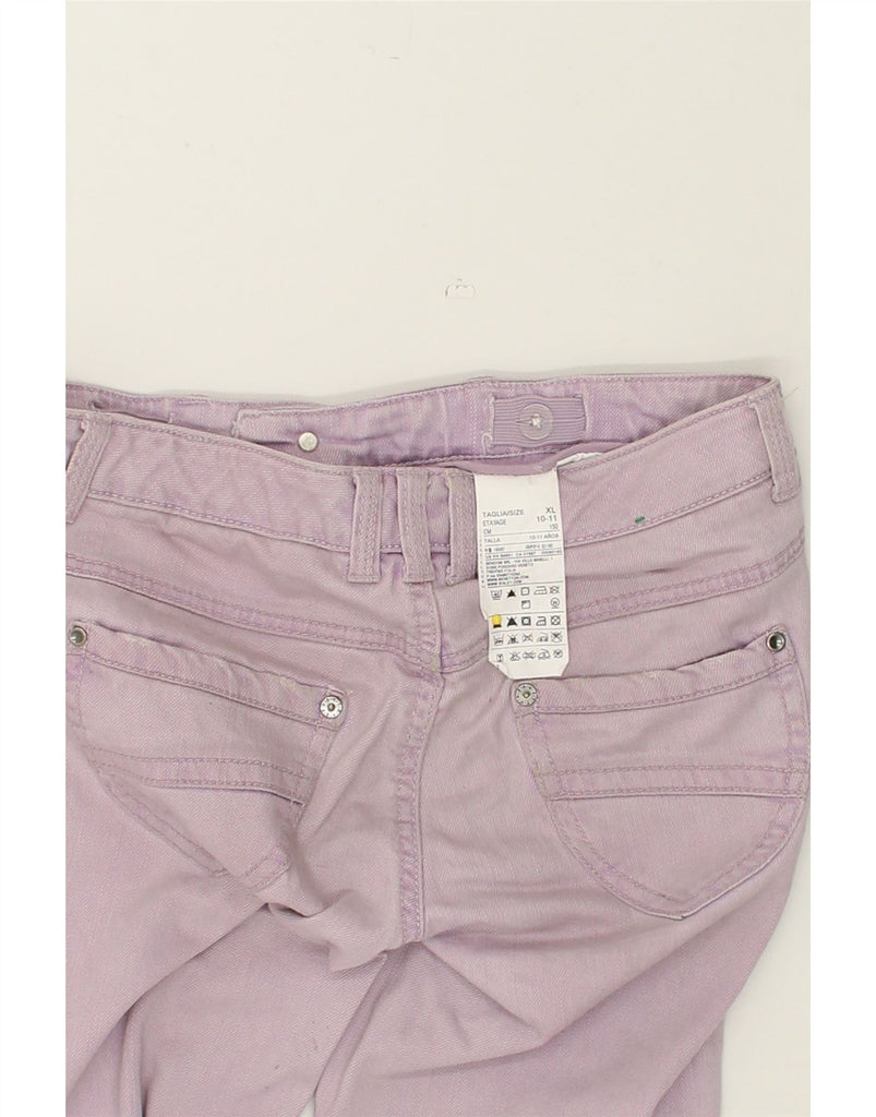 BENETTON Girls Slim Jeans 10-11 Years XL W28 L28  Purple Cotton | Vintage Benetton | Thrift | Second-Hand Benetton | Used Clothing | Messina Hembry 