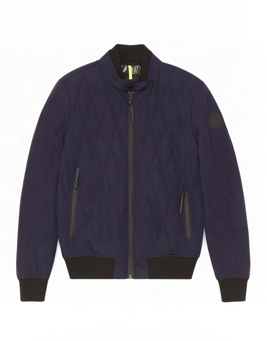 Replay Mens Quilted Jacket UK 38 Medium Navy Blue Polyester