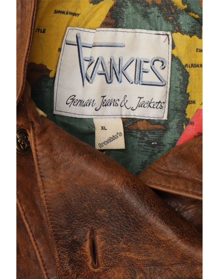Frankie's Womens Military Crop Double Breasted Jacket UK 18 XL Brown