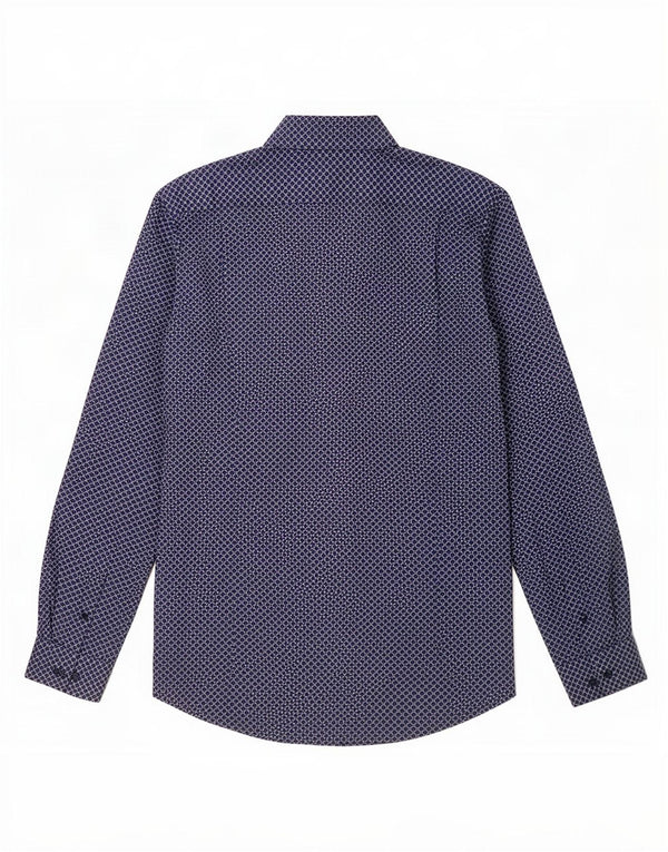 Guide London Mens Shirt Small Navy Blue Check Cotton