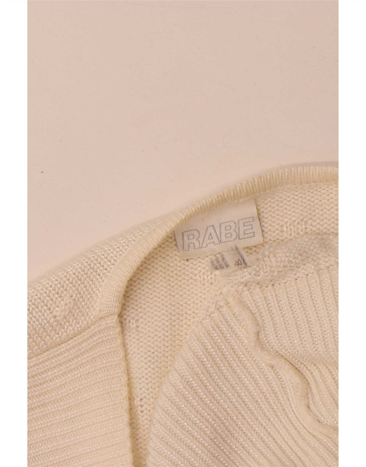 Rabe Womens Cardigan Sweater EU 46 XL Off White Acrylic