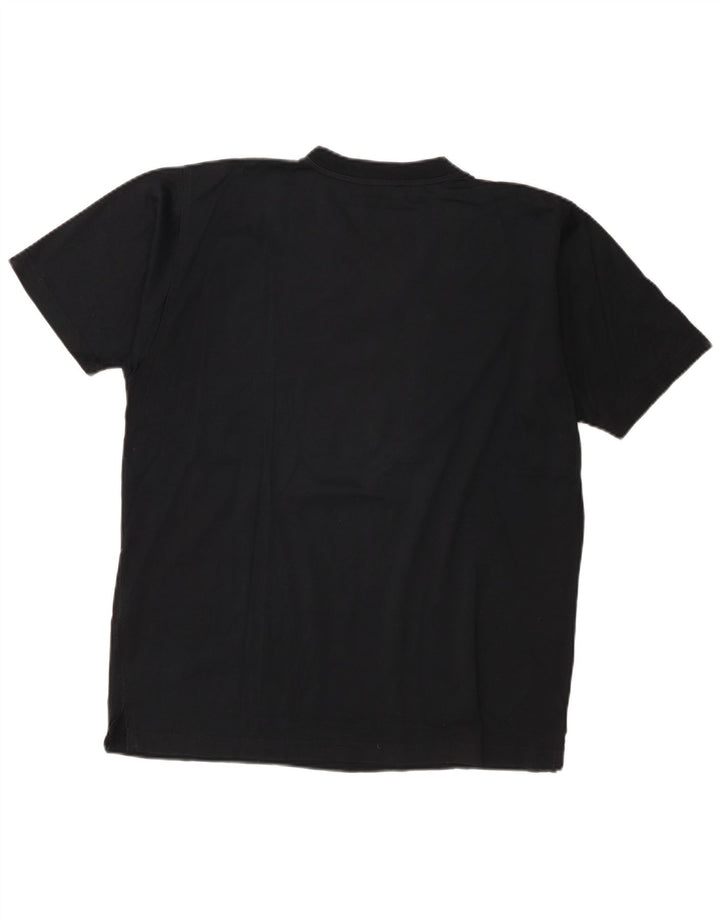 Pierre Cardin Mens T-Shirt Top Medium Black Cotton