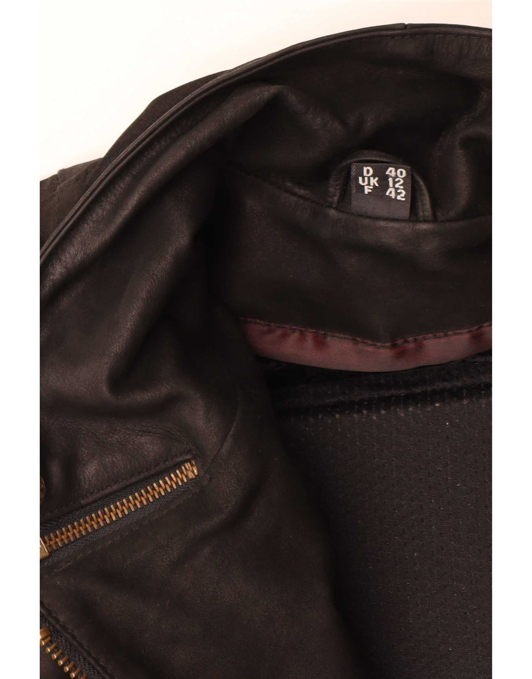 Held Womens Leather Biker Jacket UK 12 Medium  Black Leather