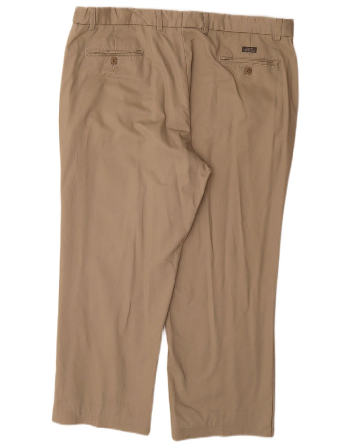Marks & Spencer Mens Blue Harbour Straight Suit Trousers W42 L29 Beige