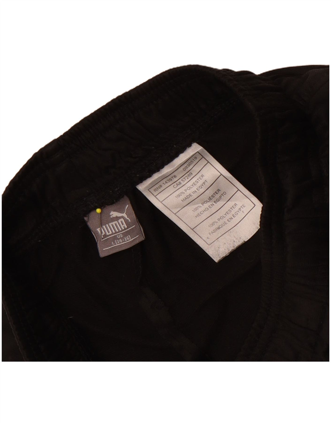 Puma Boys Tracksuit Trousers Joggers 14-15 Years Large Black Colourblock