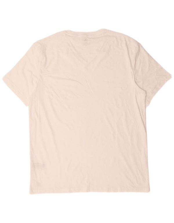 Adidas Mens T-Shirt Top 2XL White Cotton