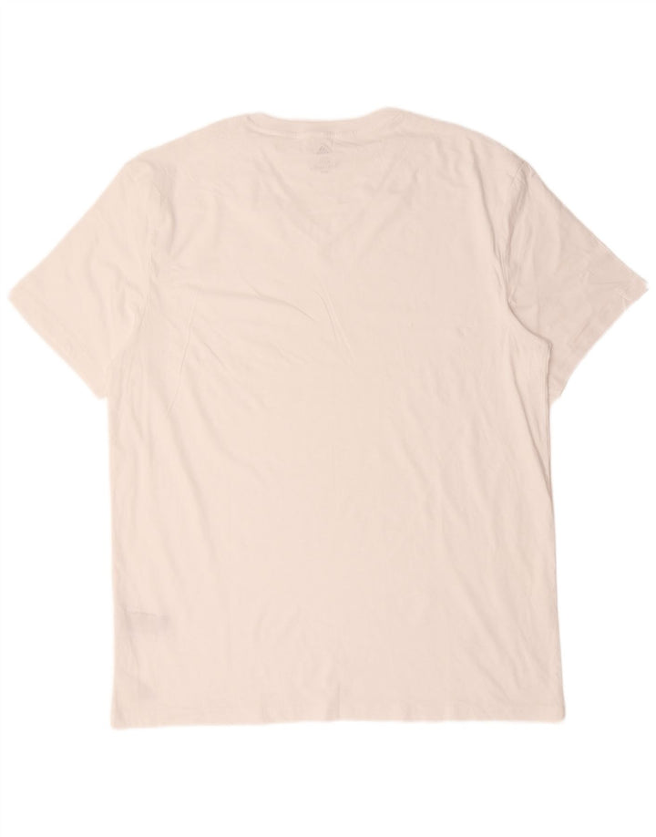Adidas Mens T-Shirt Top 2XL White Cotton