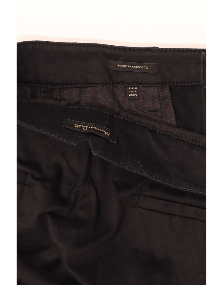 Massimo Dutti Womens Slim Chino Trousers EU 38 Small W26 L29 Black