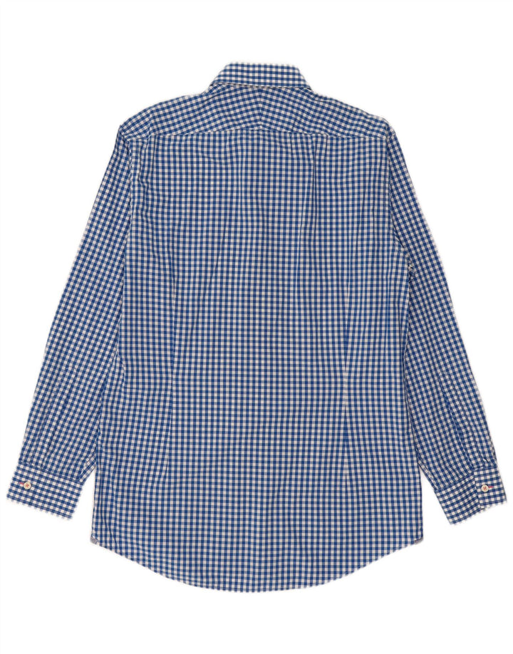 Charles Tyrwhitt Mens Extra Slim Fit Shirt Size 41/16 Large Blue Gingham