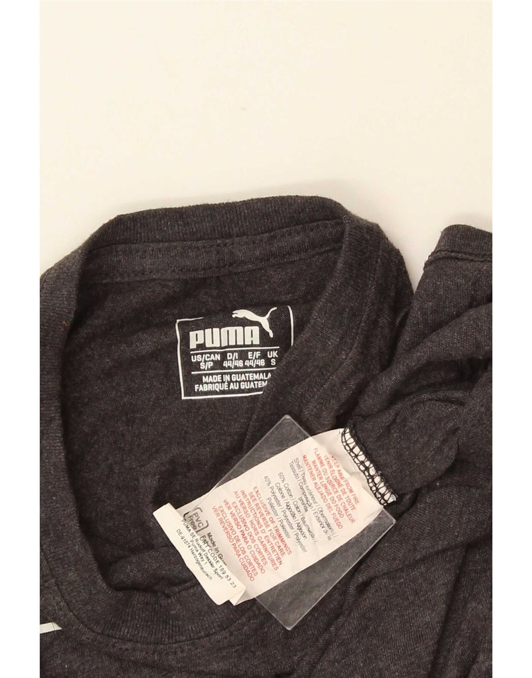 Puma Mens Graphic T-Shirt Top Small Grey Cotton